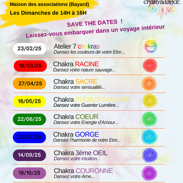 Dates ateliers ChakraDance
