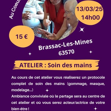 Soin des mains en atelier